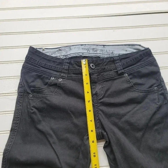 Zana Di Jeans Womens Rutched Leg Skinny Denim Jeans Black Juniors 29x32 Sz 9 - Picture 3 of 9